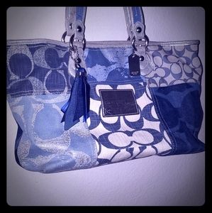 COACH Poppy patchwork tote